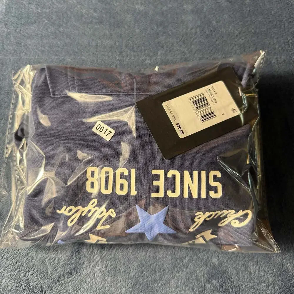 Converse All Star Chuck Taylor Boys Navy Blue Pullover Hoodie Size 7 NWT